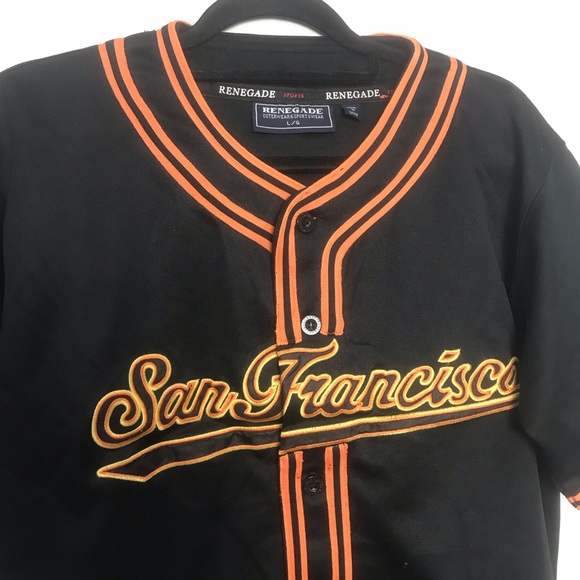 Renegade Sportswear Men’s Baseball Shirt Short Sleeve Size L San Francisco NWOT - Picture 2 of 4